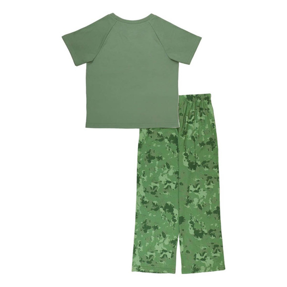 NWT Boy's Lucky Brand White & Green Camouflage Pajama Set Sizes 6 Or 8 - Picture 2 of 8